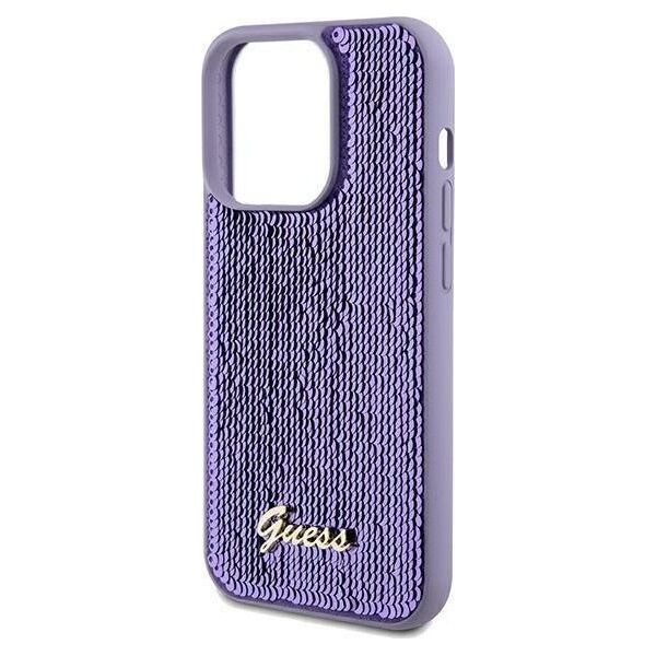 Guess Guess GUHCP13XPSFDGSU iPhone 13 Pro Max 6.7" fioletowy/purple hardcase Sequin Script Metal