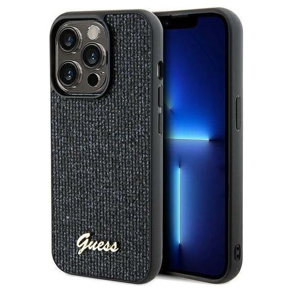 Guess Guess GUHCP14LPMSDGSK iPhone 14 Pro 6.1" czarny/black hardcase Disco Metal Script