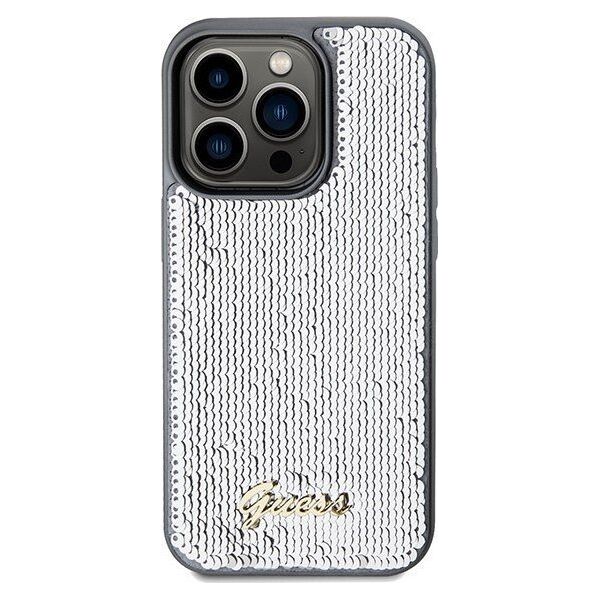Guess Guess GUHCP14LPSFDGSS iPhone 14 Pro 6.1" srebrny/silver hardcase Sequin Script Metal