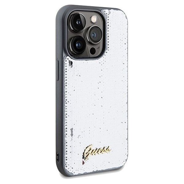 Guess Guess GUHCP14LPSFDGSS iPhone 14 Pro 6.1" srebrny/silver hardcase Sequin Script Metal