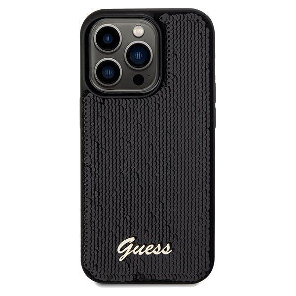 Guess Guess GUHCP14XPSFDGSK iPhone 14 Pro Max 6.7" czarny/black hardcase Sequin Script Metal