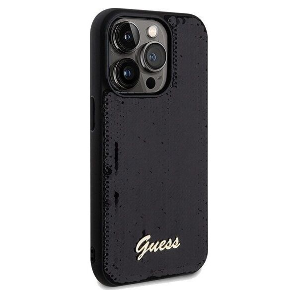 Guess Guess GUHCP14XPSFDGSK iPhone 14 Pro Max 6.7" czarny/black hardcase Sequin Script Metal