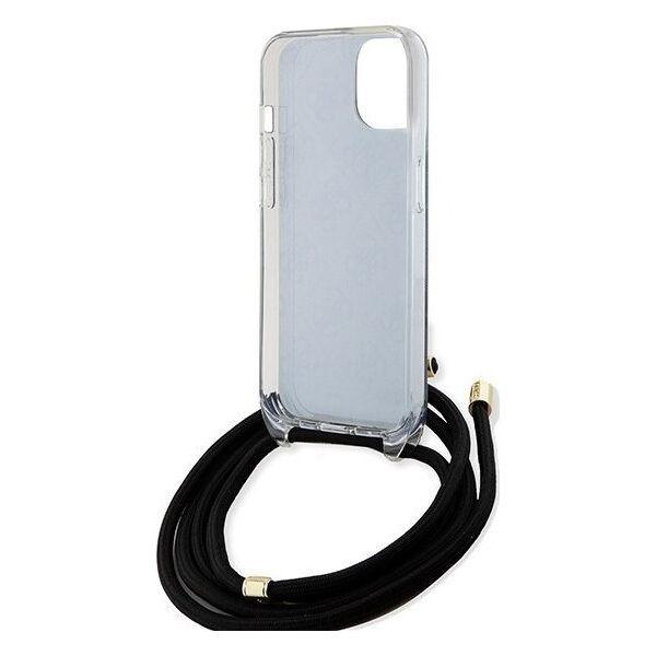 Guess Guess GUHCP15SHC4SEK iPhone 15 / 14 / 13 6.1" czarny/black hardcase Crossbody Cord 4G Print