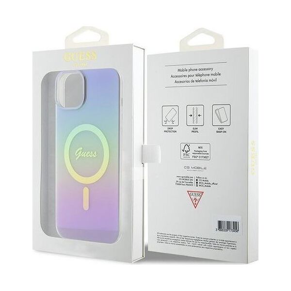 Guess Guess GUHMP15MHITSU iPhone 15 Plus / 14 Plus 6.7" fioletowy/purple hardcase IML Iridescent MagSafe