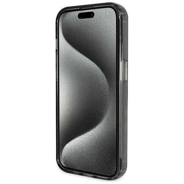 Guess Guess GUHMP14XHRSGSK iPhone 14 Pro Max 6.7" czarny/black hardcase Ring Stand Script Glitter MagSafe