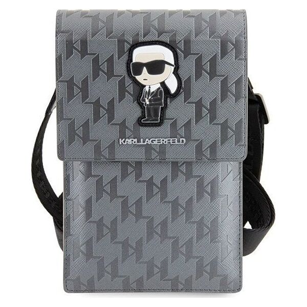 Karl Lagerfeld Karl Lagerfeld Torebka KLWBSAKHPKG srebrny/silver Saffiano Monogram Ikonik