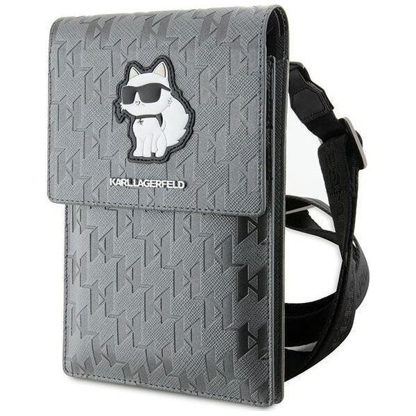 Karl Lagerfeld Karl Lagerfeld Torebka KLWBSAKHPCG srebrny/silver Saffiano Monogram Choupette