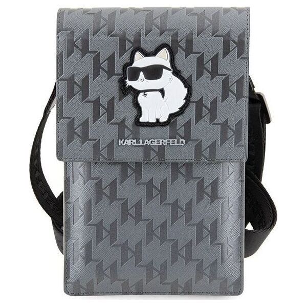 Karl Lagerfeld Karl Lagerfeld Torebka KLWBSAKHPCG srebrny/silver Saffiano Monogram Choupette