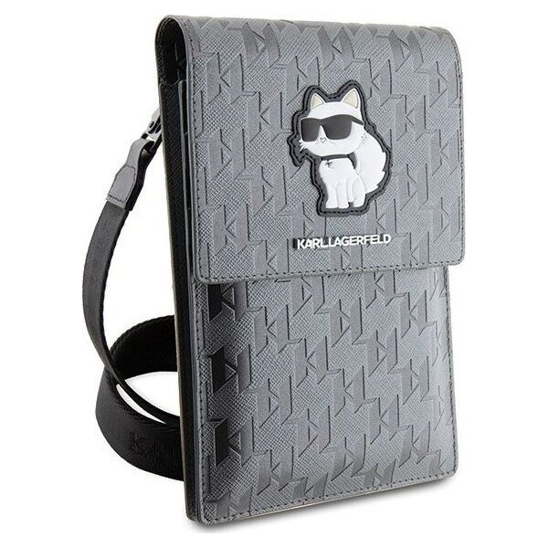 Karl Lagerfeld Karl Lagerfeld Torebka KLWBSAKHPCG srebrny/silver Saffiano Monogram Choupette