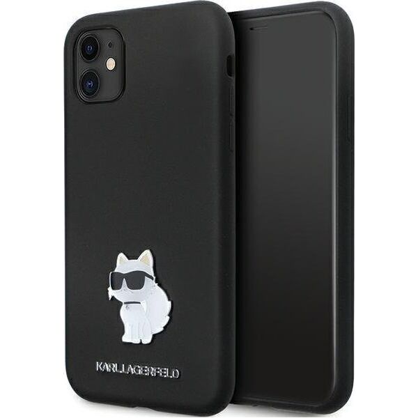 Karl Lagerfeld Karl Lagerfeld KLHCN61SMHCNPK iPhone 11 / Xr 6.1" czarny/black hardcase Silicone C Metal Pin