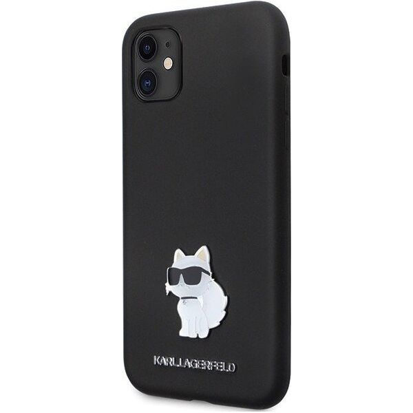 Karl Lagerfeld Karl Lagerfeld KLHCN61SMHCNPK iPhone 11 / Xr 6.1" czarny/black hardcase Silicone C Metal Pin