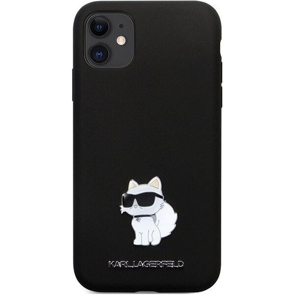 Karl Lagerfeld Karl Lagerfeld KLHCN61SMHCNPK iPhone 11 / Xr 6.1" czarny/black hardcase Silicone C Metal Pin