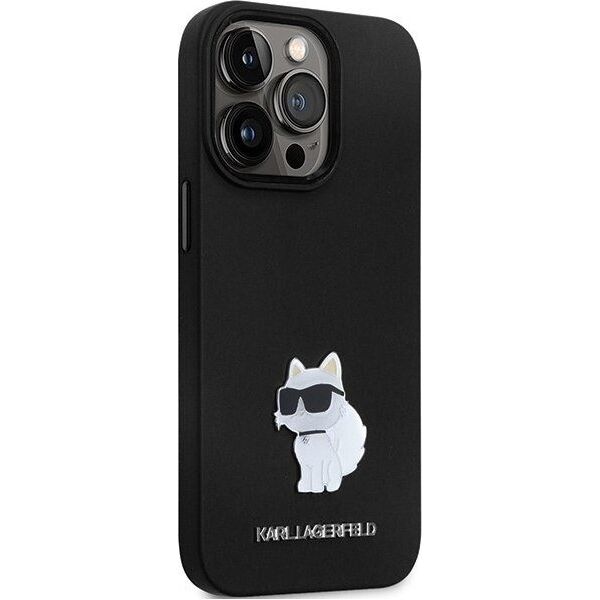 Karl Lagerfeld Karl Lagerfeld KLHCP13LSMHCNPK iPhone 13 Pro / 13 6.1" czarny/black hardcase Silicone C Metal Pin