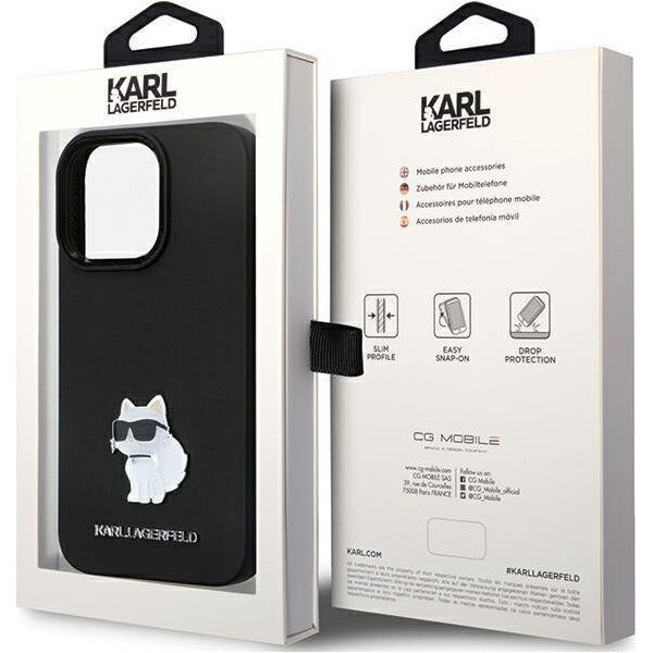 Karl Lagerfeld Karl Lagerfeld KLHCP14XSMHCNPK iPhone 14 Pro Max 6.7" czarny/black hardcase Silicone C Metal Pin