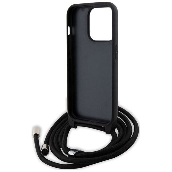 Karl Lagerfeld Karl Lagerfeld KLHCP15LSAKCPSK iPhone 15 Pro 6.1" hardcase czarny/black Crossbody Saffiano Metal Pin Karl & Choupette