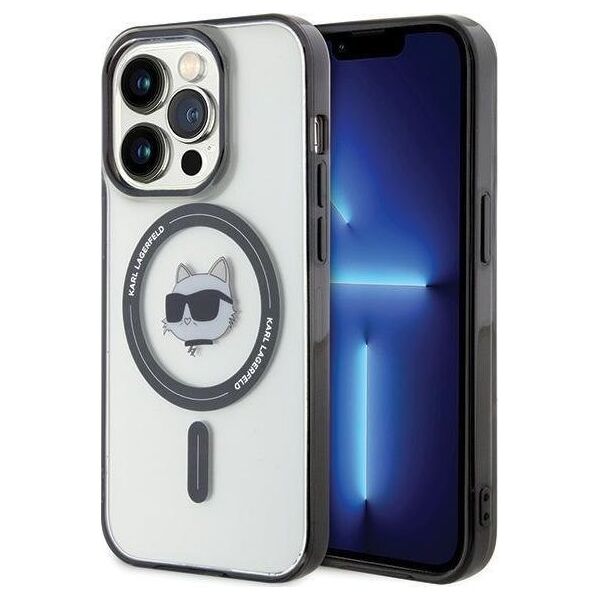 Karl Lagerfeld Karl Lagerfeld KLHMP15LHCHNOTK iPhone 15 Pro 6.1" transparent hardcase IML Choupette`s Head MagSafe