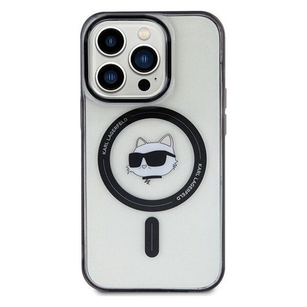Karl Lagerfeld Karl Lagerfeld KLHMP15LHCHNOTK iPhone 15 Pro 6.1" transparent hardcase IML Choupette`s Head MagSafe