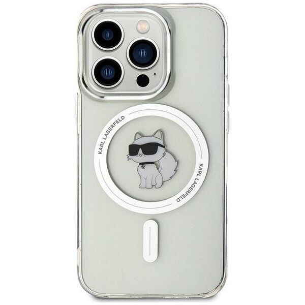 Karl Lagerfeld Karl Lagerfeld KLHMP15LHFCCNOT iPhone 15 Pro 6.1" transparent hardcase IML Choupette MagSafe