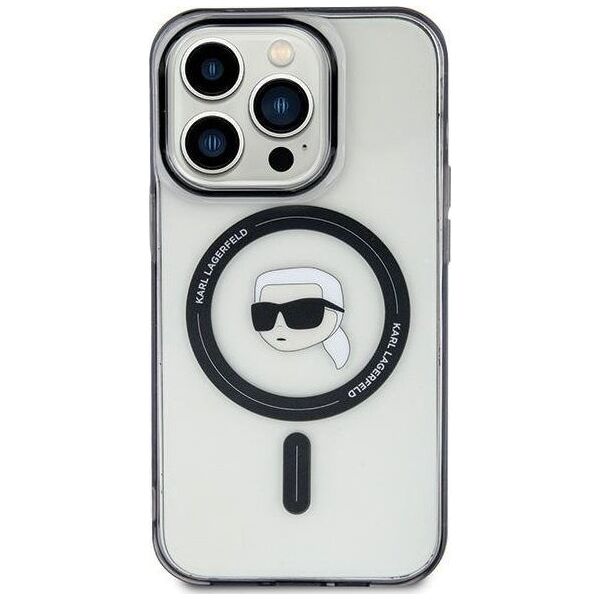 Karl Lagerfeld Karl Lagerfeld KLHMP15MHKHNOTK iPhone 15 Plus 6.7" transparent hardcase IML Karl`s Head MagSafe