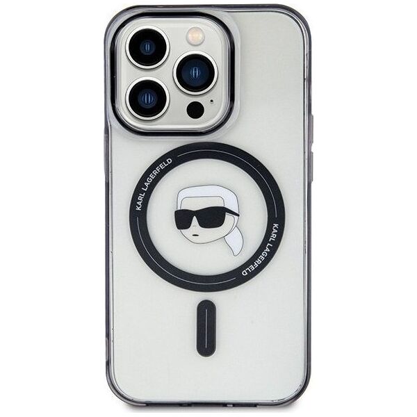 Karl Lagerfeld Karl Lagerfeld KLHMP15XHKHNOTK iPhone 15 Pro Max 6.7" transparent hardcase IML Karl`s Head MagSafe