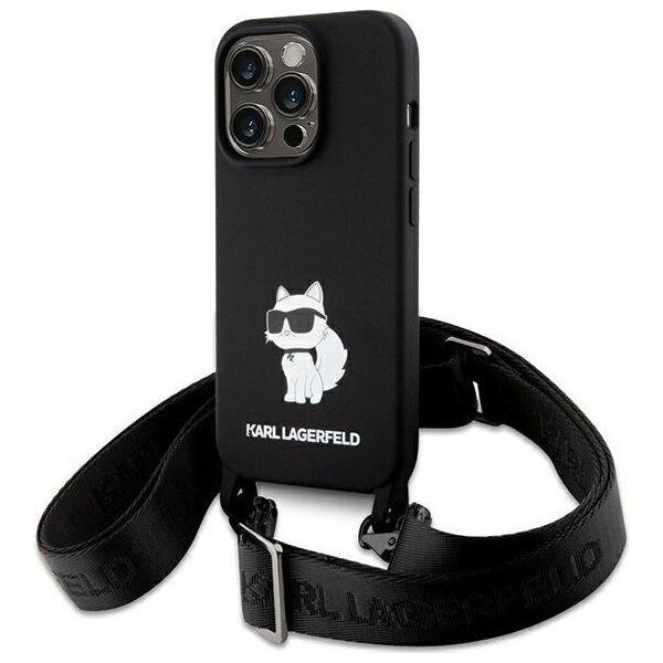 Karl Lagerfeld Karl Lagerfeld KLHCP15XSCBSCNK iPhone 15 Pro Max 6.7" hardcase czarny/black Crossbody Silicone Choupette