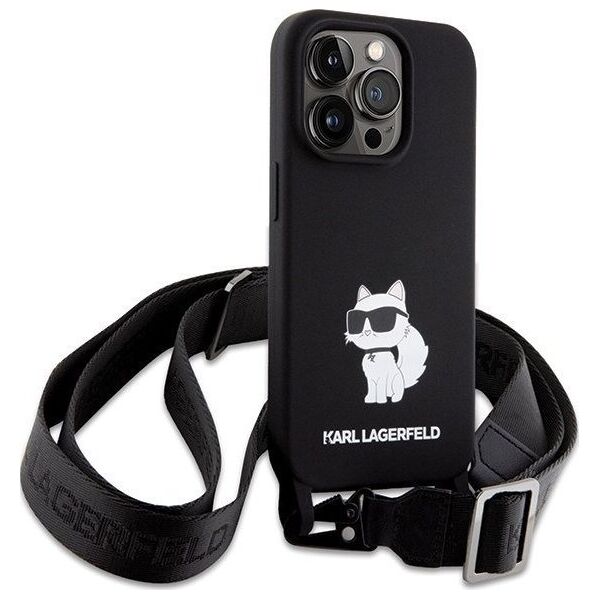 Karl Lagerfeld Karl Lagerfeld KLHCP15XSCBSCNK iPhone 15 Pro Max 6.7" hardcase czarny/black Crossbody Silicone Choupette