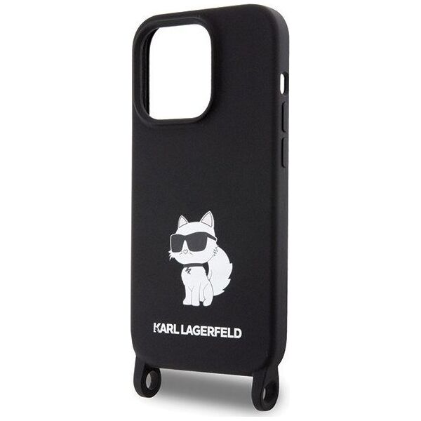 Karl Lagerfeld Karl Lagerfeld KLHCP15XSCBSCNK iPhone 15 Pro Max 6.7" hardcase czarny/black Crossbody Silicone Choupette