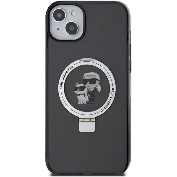 Karl Lagerfeld Karl Lagerfeld KLHMP15MHMRSKCK iPhone 15 Plus 6.7"czarny/black hardcase Ring Stand Karl&Choupettte MagSafe