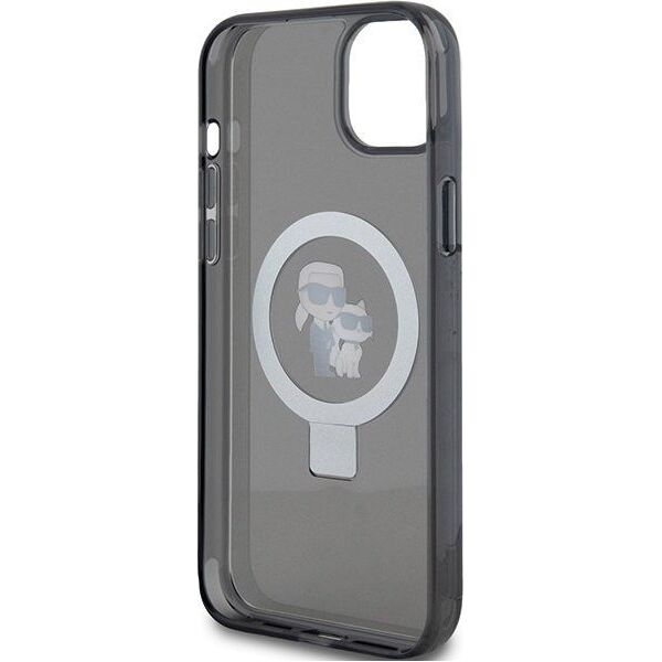 Karl Lagerfeld Karl Lagerfeld KLHMP15MHMRSKCK iPhone 15 Plus 6.7"czarny/black hardcase Ring Stand Karl&Choupettte MagSafe