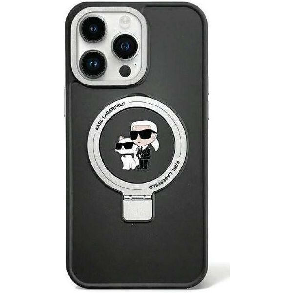 Karl Lagerfeld Karl Lagerfeld KLHMP15SHMRSKCK iPhone 15 6.1" czarny/black hardcase Ring Stand Karl&Choupettte MagSafe