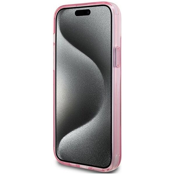 Karl Lagerfeld Karl Lagerfeld KLHMP15SHMRSKCP iPhone 15 6.1" różowy/pink hardcase Ring Stand Karl&Choupettte MagSafe
