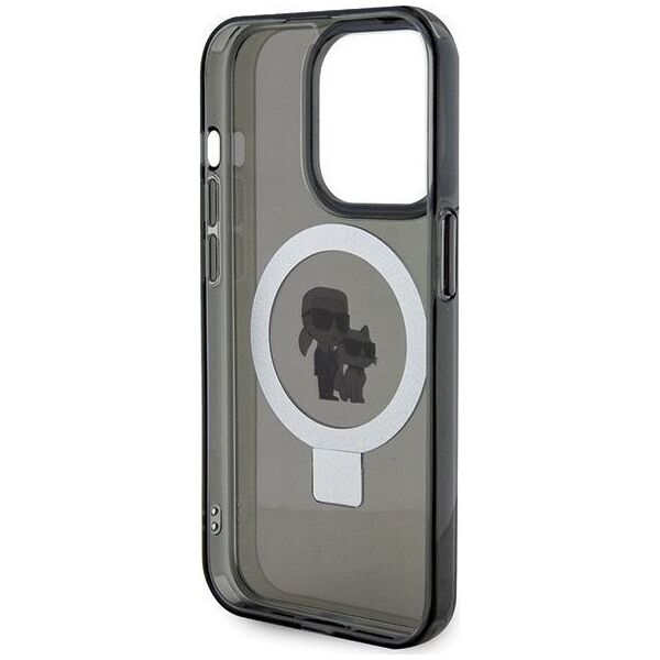 Karl Lagerfeld Karl Lagerfeld KLHMP15XHMRSKCK iPhone 15 Pro Max 6.7" czarny/black hardcase Ring Stand Karl&Choupettte MagSafe