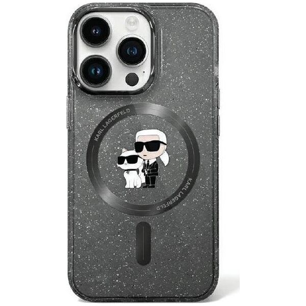 Karl Lagerfeld Karl Lagerfeld KLHMN61HGKCNOK iPhone 11 / Xr 6.1" czarny/black hardcase Karl&Choupette Glitter MagSafe
