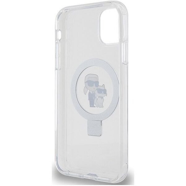 Karl Lagerfeld Karl Lagerfeld KLHMN61HMRSKCH iPhone 11 / Xr 6.1" bialy/white hardcase Ring Stand Karl&Choupettte MagSafe