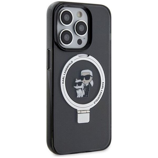 Karl Lagerfeld Karl Lagerfeld KLHMP13LHMRSKCK iPhone 13 Pro 6.1" czarny/black hardcase Ring Stand Karl&Choupettte MagSafe