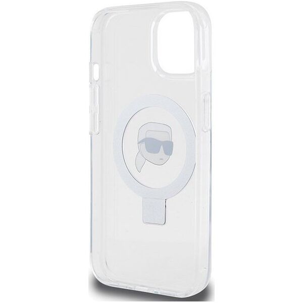Karl Lagerfeld Karl Lagerfeld KLHMP15SHMRSKHH iPhone 15 6.1" biały/white hardcase Ring Stand Karl Head MagSafe