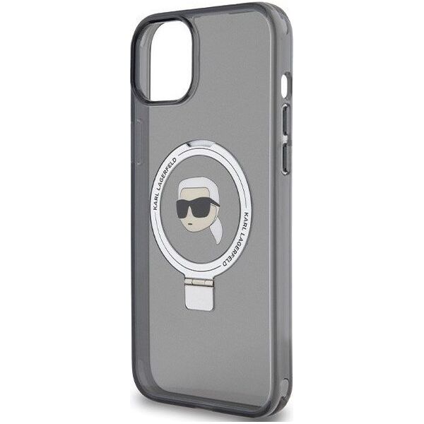 Karl Lagerfeld Karl Lagerfeld KLHMP15SHMRSKHK iPhone 15 6.1" czarny/black hardcase Ring Stand Karl Head MagSafe