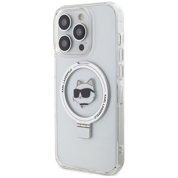 Karl Lagerfeld Karl Lagerfeld KLHMP15XHMRSCHH iPhone 15 Pro Max 6.7" biały/white hardcase Ring Stand Choupette Head MagSafe