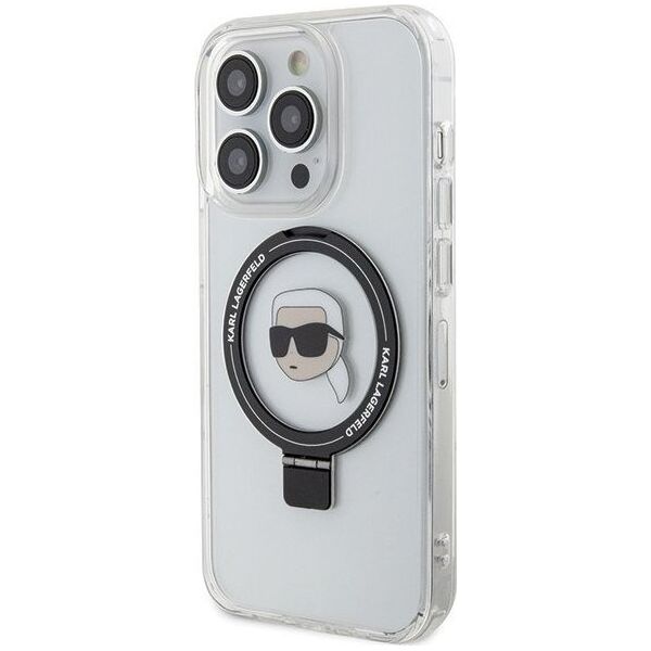 Karl Lagerfeld Karl Lagerfeld KLHMP15XHMRSKHH iPhone 15 Pro Max 6.7" biały/white hardcase Ring Stand Karl Head MagSafe