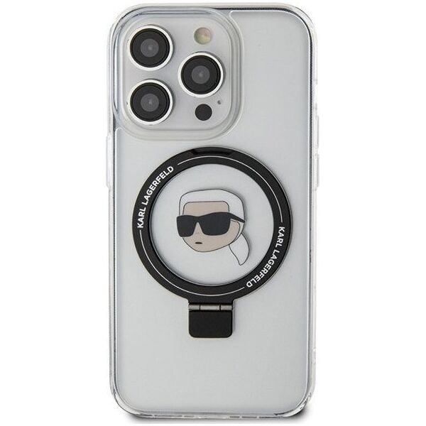 Karl Lagerfeld Karl Lagerfeld KLHMP15XHMRSKHH iPhone 15 Pro Max 6.7" biały/white hardcase Ring Stand Karl Head MagSafe