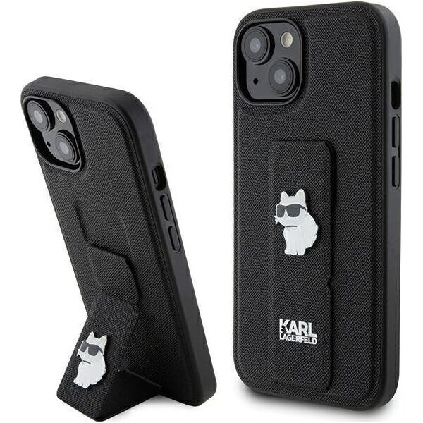 Karl Lagerfeld Karl Lagerfeld KLHCP15MGSACHPK iPhone 15 Plus 6.7" czarny/black hardcase Gripstand Saffiano Choupette Pins