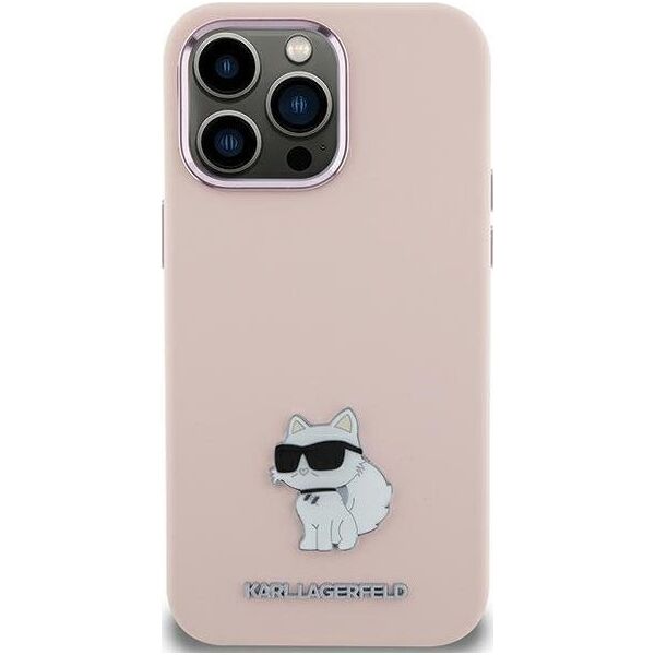 Karl Lagerfeld Karl Lagerfeld KLHCP15MSMHCNPP iPhone 15 Plus 6.7" różowy/pink Silicone Choupette Metal Pin