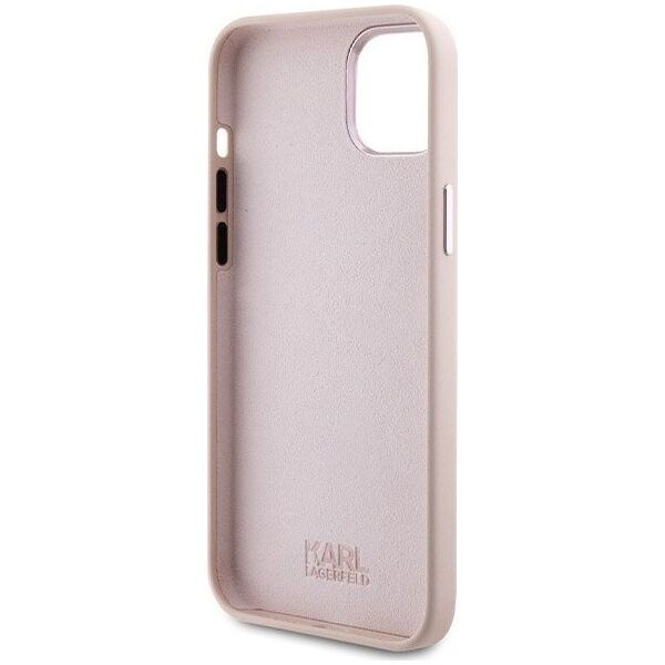 Karl Lagerfeld Karl Lagerfeld KLHCP15MSMHCNPP iPhone 15 Plus 6.7" różowy/pink Silicone Choupette Metal Pin