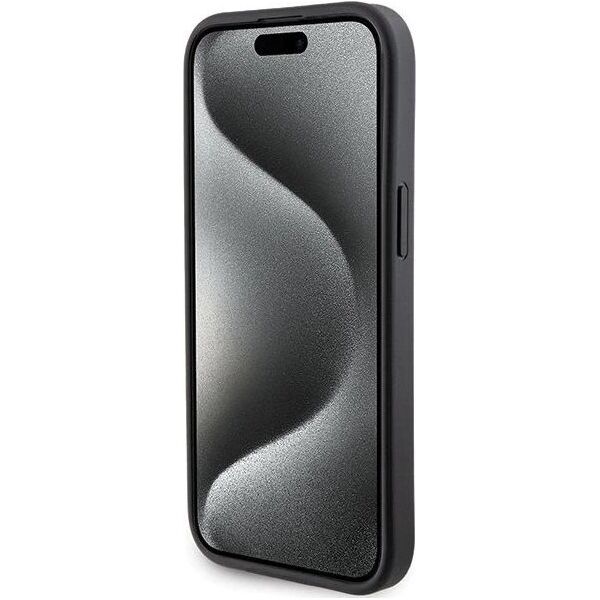 Karl Lagerfeld Karl Lagerfeld KLHCP15SGSACHPK iPhone 15 6.1" czarny/black hardcase Gripstand Saffiano Choupette Pins