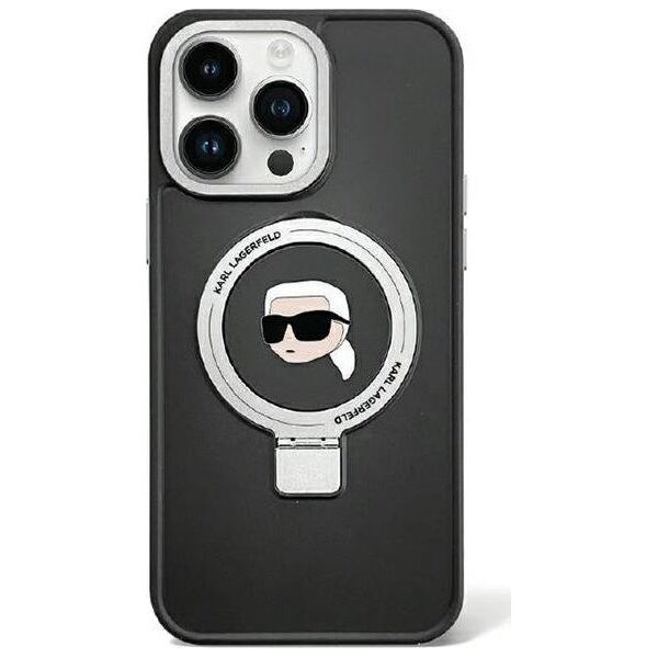 Karl Lagerfeld Karl Lagerfeld KLHMP15MHMRSKHK iPhone 15 Plus 6.7" czarny/black hardcase Ring Stand Karl Head MagSafe