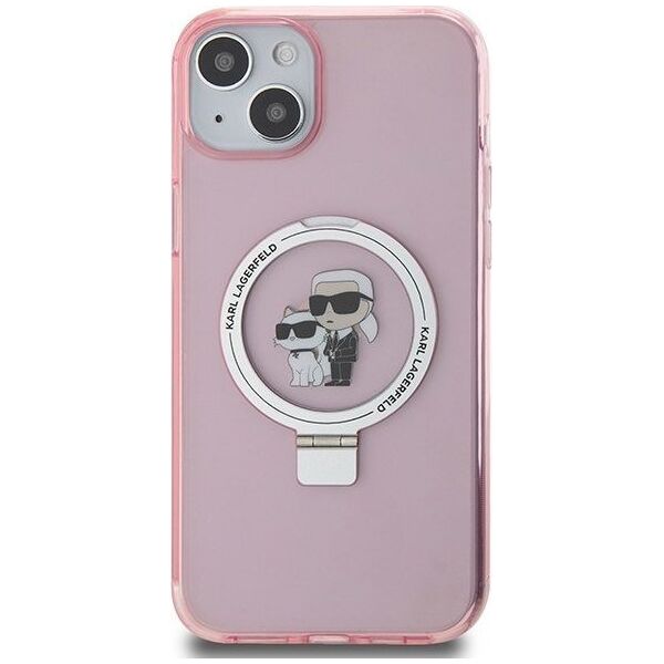 Karl Lagerfeld Karl Lagerfeld KLHMP15MHMRSKCP iPhone 15 Plus 6.7" różowy/pink hardcase Ring Stand Karl&Choupettte MagSafe