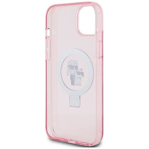 Karl Lagerfeld Karl Lagerfeld KLHMP15MHMRSKCP iPhone 15 Plus 6.7" różowy/pink hardcase Ring Stand Karl&Choupettte MagSafe