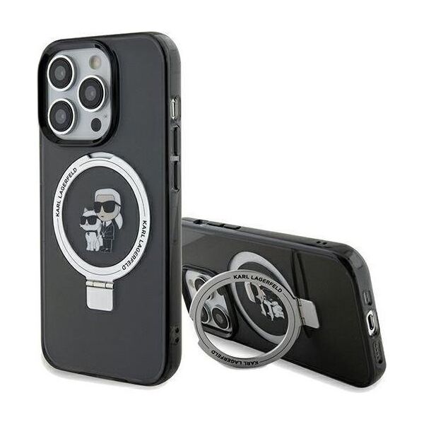 Karl Lagerfeld Karl Lagerfeld KLHMP13XHMRSKCK iPhone 13 Pro Max 6.7" czarny/black hardcase Ring Stand Karl&Choupettte MagSafe