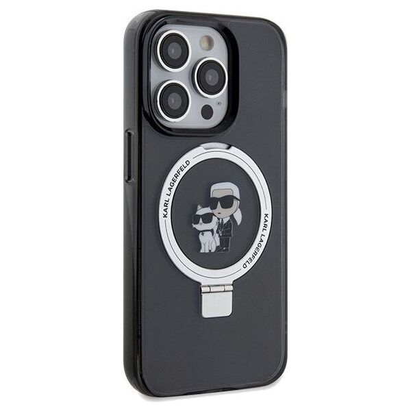 Karl Lagerfeld Karl Lagerfeld KLHMP13XHMRSKCK iPhone 13 Pro Max 6.7" czarny/black hardcase Ring Stand Karl&Choupettte MagSafe