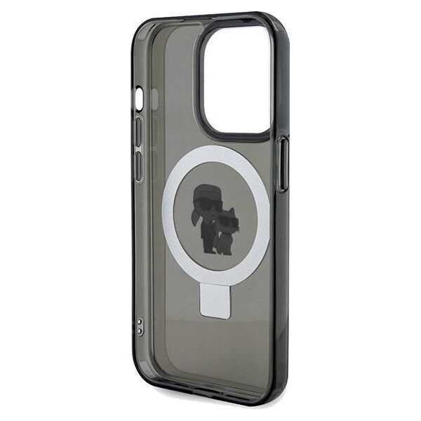 Karl Lagerfeld Karl Lagerfeld KLHMP13XHMRSKCK iPhone 13 Pro Max 6.7" czarny/black hardcase Ring Stand Karl&Choupettte MagSafe